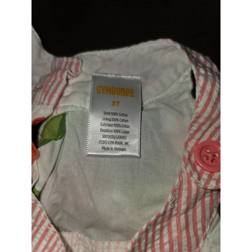 Gymboree preppy peach tiered top size 3t
